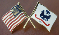 Crossed Flag Pins