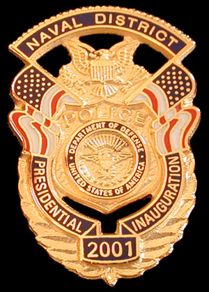 Naval District Washington Police 2001 Presidential Inaugural lapel pin